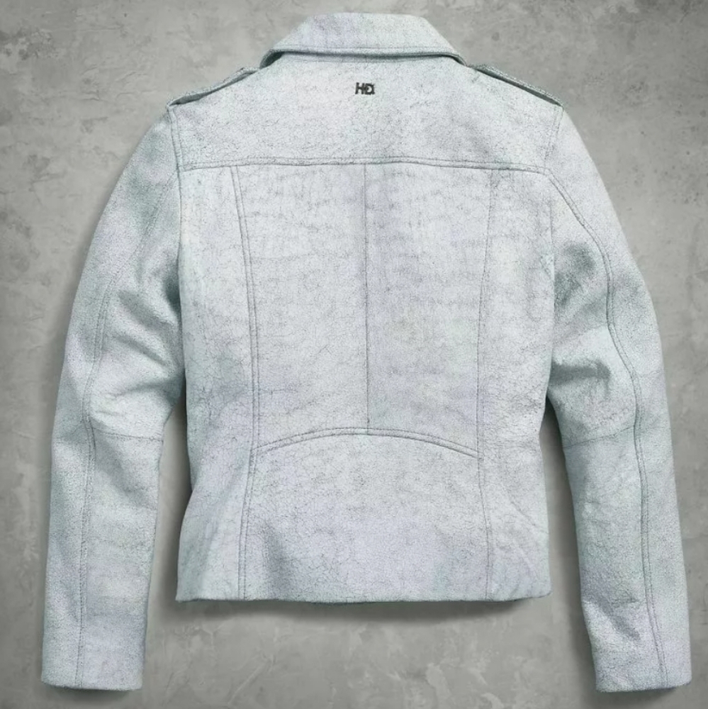 *SOLD Harley-Davidson Women's Crackle Jacket White - Picture 2 of 6